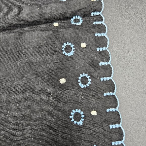 Lot of 10 VTG linen/cotton handkerchiefs assorted colors, patterns and sizes - Picture 12 of 15